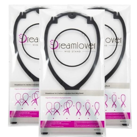 DREAMLOVER Wig and Hat Head Stand, Black - Picture 5 of 5